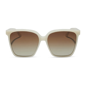 NAOMI - MERINGUE + BROWN GRADIENT + POLARIZED SUNGLASSES