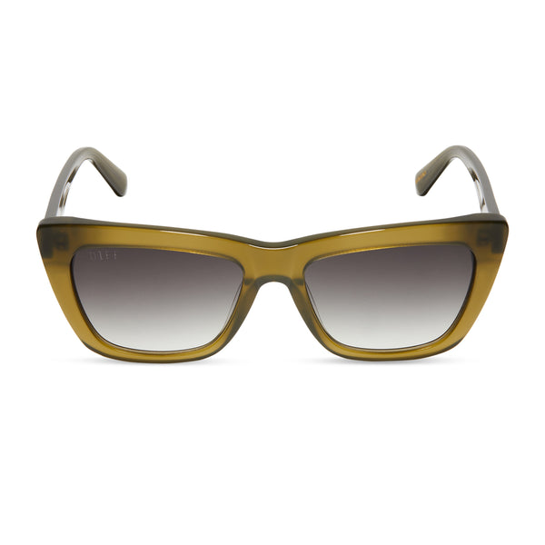 natasha - rich olive + grey gradient sunglasses