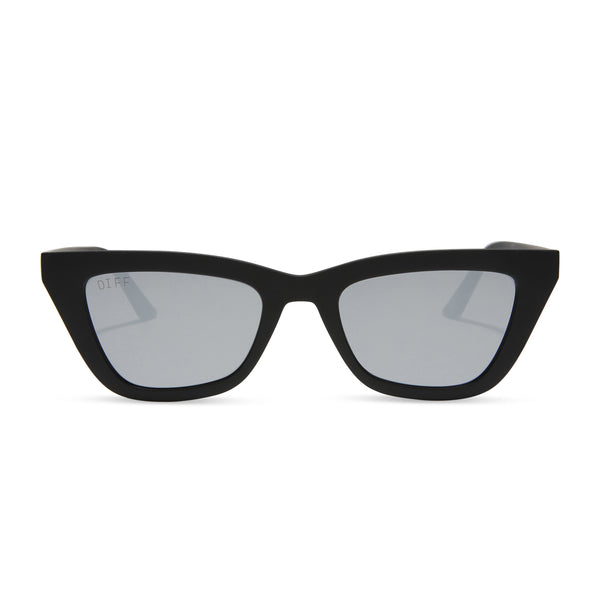 noelle - matte black + grey sunglasses