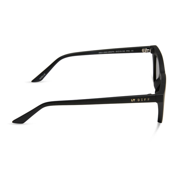noelle - matte black + grey sunglasses 2