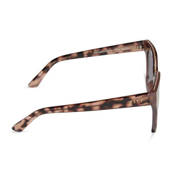 paris - blush tortoise + grey gradient sunglasses 2