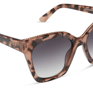 PARIS - BLUSH TORTOISE + GREY GRADIENT SUNGLASSES