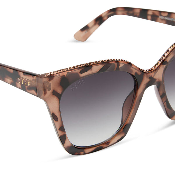 paris - blush tortoise + grey gradient sunglasses 3