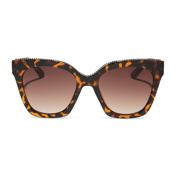 paris - dark tortoise + brown gradient sunglasses
