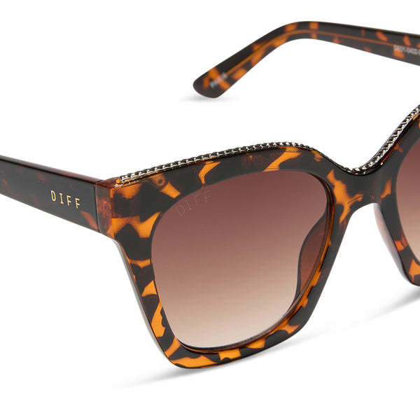 paris - dark tortoise + brown gradient sunglasses 3