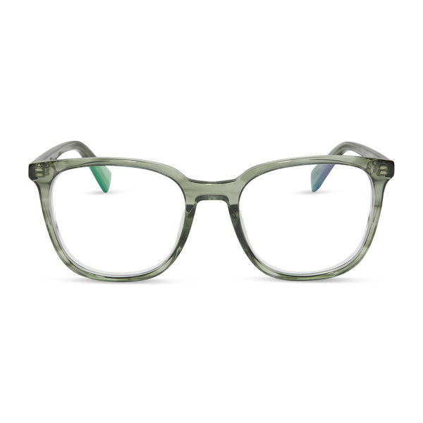 Parker Square Glasses | Sage Crystal | Diff Eyewear display picture 2