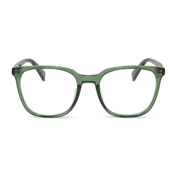 Parker Square Glasses | Sage Crystal | Diff Eyewear display picture 1
