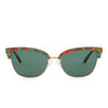 Color swatch for patricia nash - gloria + brushed gold + brown gradient sunglasses