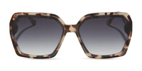 swatch for PRESLEY - CREAM TORTOISE + GREY GRADIENT SUNGLASSES
