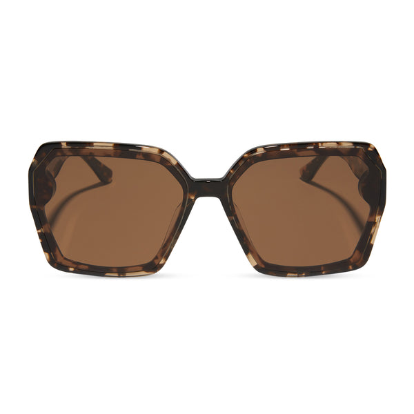 Presley Square Sunglasses | Espresso Tort & Brown | DIFF Eyewear