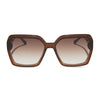 Color swatch for presley - cream tortoise + grey gradient sunglasses