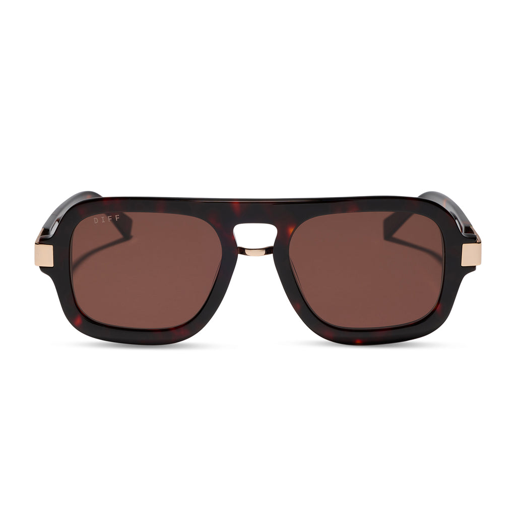 NAOMI - CEDAR TORTOISE + BROWN SUNGLASSES