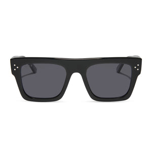 diff eyewear featuring the roberts rectangle prescription sunglasses with a black frame front view