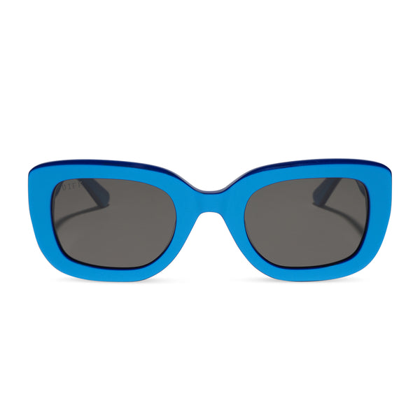 Romy Square Sunglasses | Luminous Blue & Grey | DIFF Eyewear display picture 1