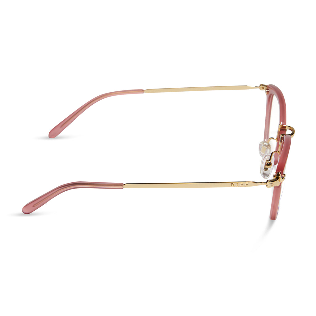 Rue Square Glasses | Guava | Diff Eyewear