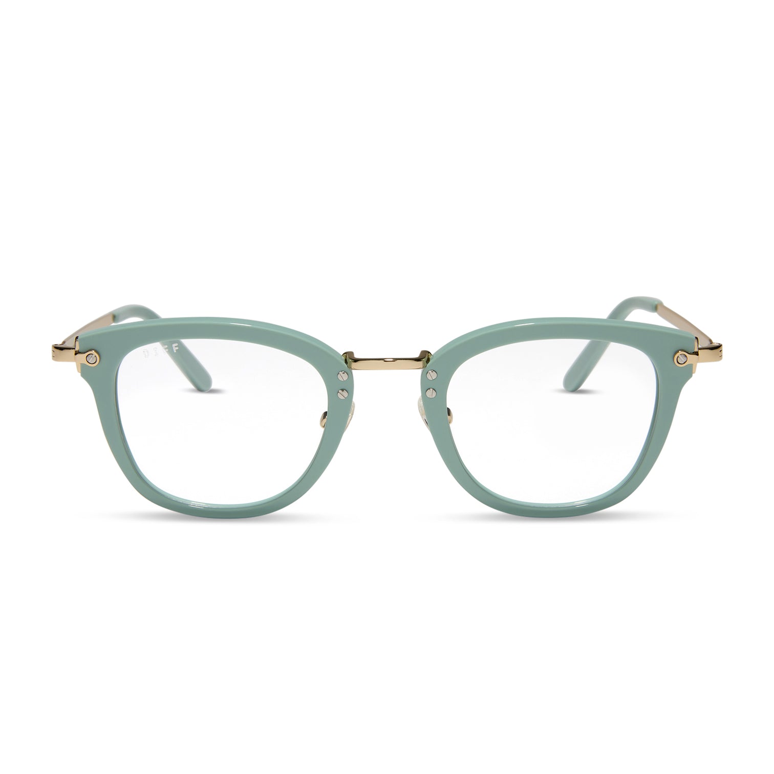 Rue Square Prescription Glasses | Steel Teal | Diff Eyewear