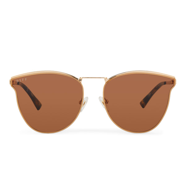 sadie - gold + brown sunglasses