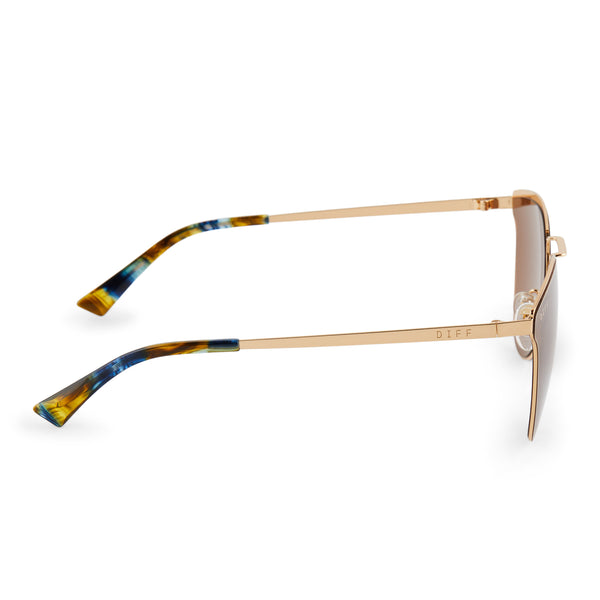 sadie - gold + brown sunglasses 2