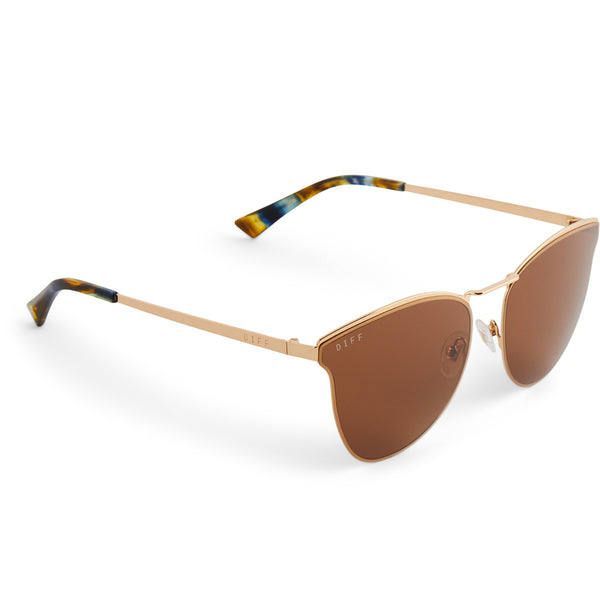 sadie - gold + brown sunglasses 3
