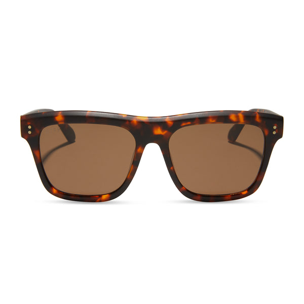 sammy - matte rich tortoise + brown + polarized sunglasses
