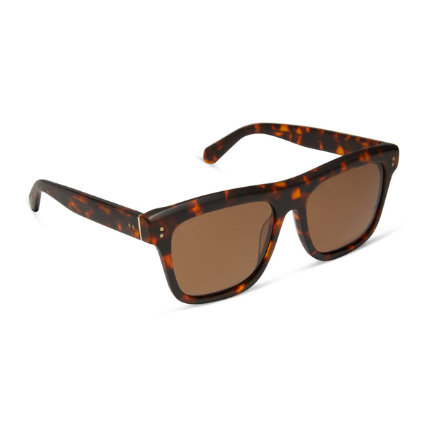 sammy - matte rich tortoise + brown + polarized sunglasses 2