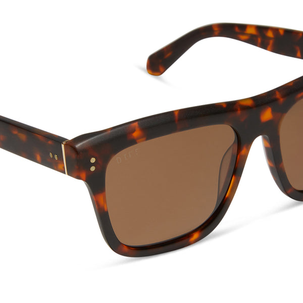 sammy - matte rich tortoise + brown + polarized sunglasses 4