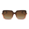 Color swatch for sandra - light pink crystal + dusk gradient sunglasses