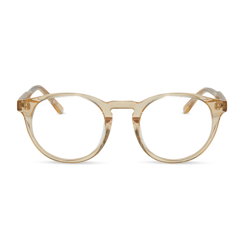Sawyer Round Glasses | Honey Crystal | Diff Eyewear