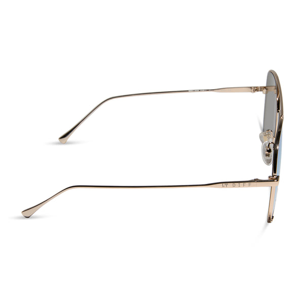 scarlett - gold + turquoise ice mirror sunglasses 2