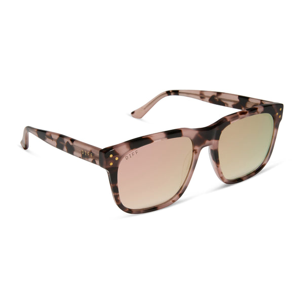 sicily - himalayan tortoise + taupe mirror sunglasses 2