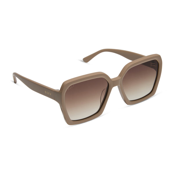 sloane - almond + brown gradient sunglasses 2