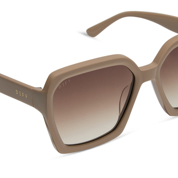 sloane - almond + brown gradient sunglasses 4