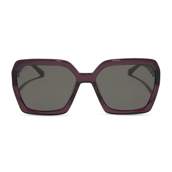 sloane - aubergine + grey sunglasses