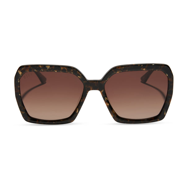 Brown Gradient Oversized Sunglasses DIFF Cameron Oversized Sunglasses for Women, Espresso  main image 4