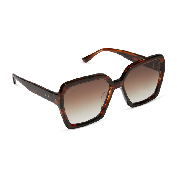 sloane - sequoia tortoise + brown gradient sunglasses 2