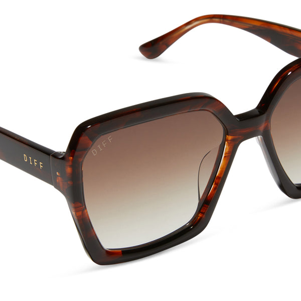 sloane - sequoia tortoise + brown gradient sunglasses 4