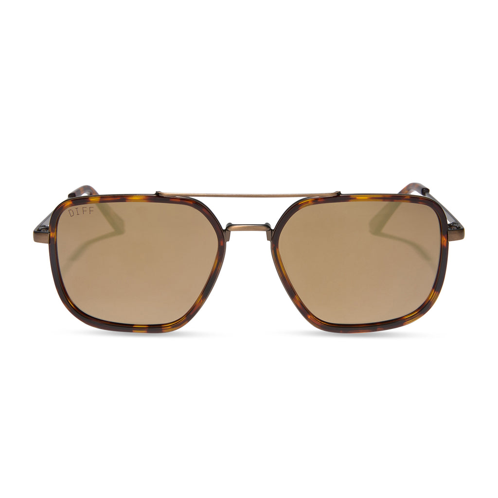 COLONEL WARD - BRONZE + BROWN FLASH SUNGLASSES