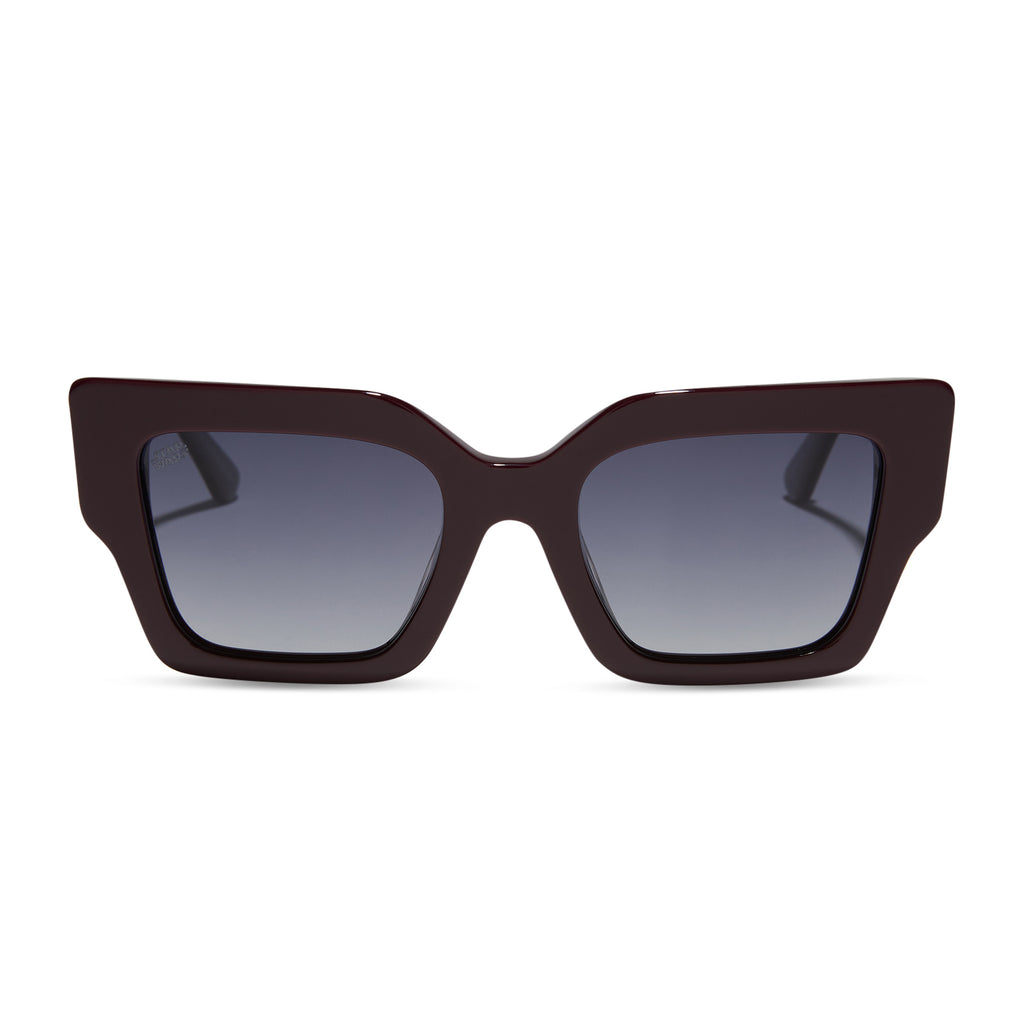GENERAL LEIA™ - REGAL AUBERGINE CRYSTAL + SPACE GREY GRADIENT + POLARIZED SUNGLASSES