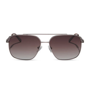 HAN SOLO™ 2.0 - BRUSHED DARK BLASTER GREY METAL + BROWN GRADIENT + POLARIZED SUNGLASSES