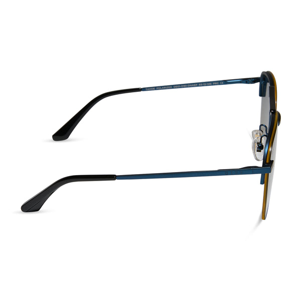 tahoe - deep navy metal + aegean blue flash + polarized sunglasses 3