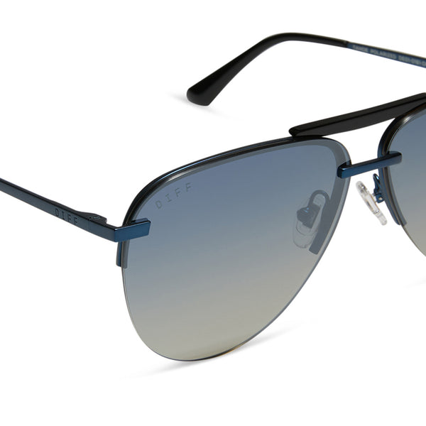 tahoe - deep navy metal + aegean blue flash + polarized sunglasses 4