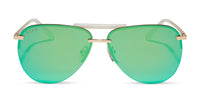 swatch for TAHOE - GOLD + GREEN MIRROR SUNGLASSES