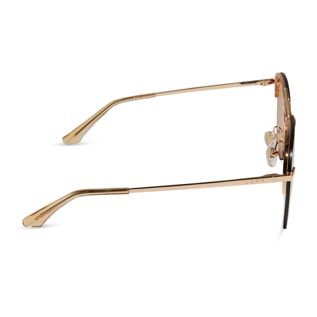 Tahoe Aviator Sunglasses Gold & Honey Crystal Flash DIFF Eyewear