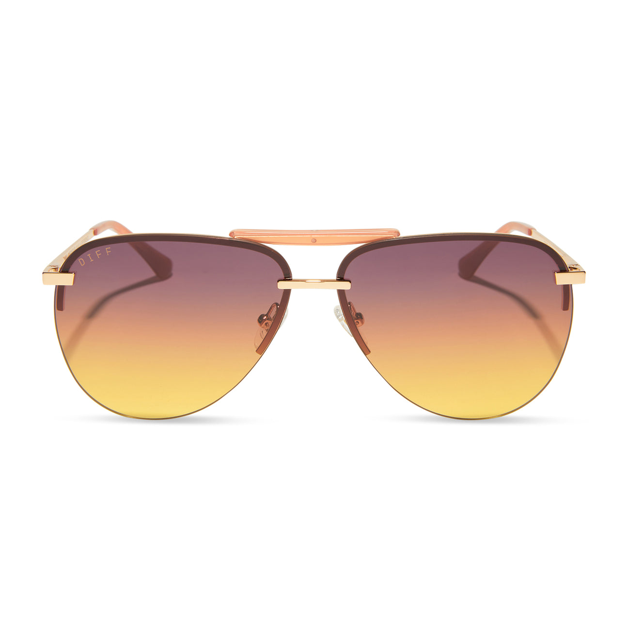 Tahoe Aviator Sunglasses Gold & Inca Gradient DIFF Eyewear