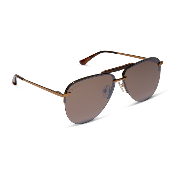 tahoe - sequoia tortoise + brown gold flash sunglasses 4
