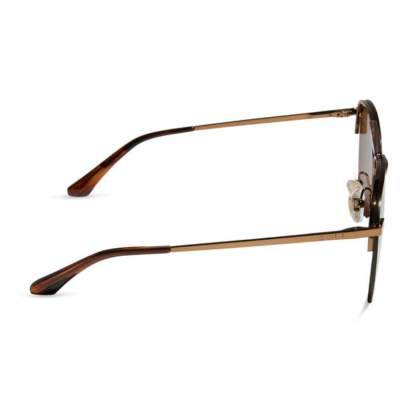 tahoe - sequoia tortoise + brown gold flash sunglasses 3