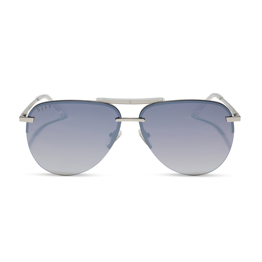 TAHOE - SILVER + SLATE GRADIENT FLASH + POLARIZED SUNGLASSES