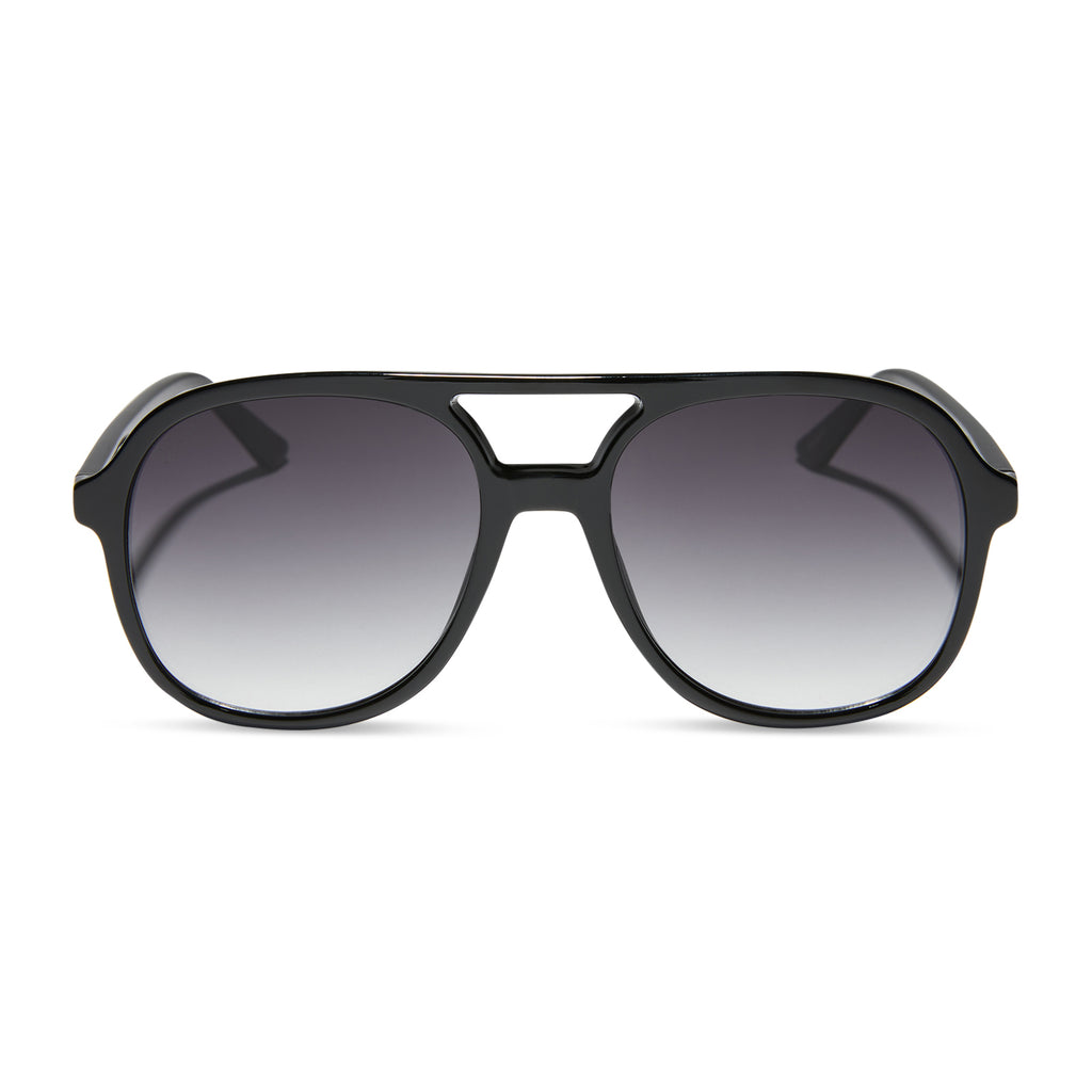 TEAGAN - BLACK + GREY GRADIENT SUNGLASSES