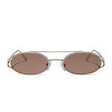 THE BROOKLYN - SILVER + BROWN + SUNGLASSES