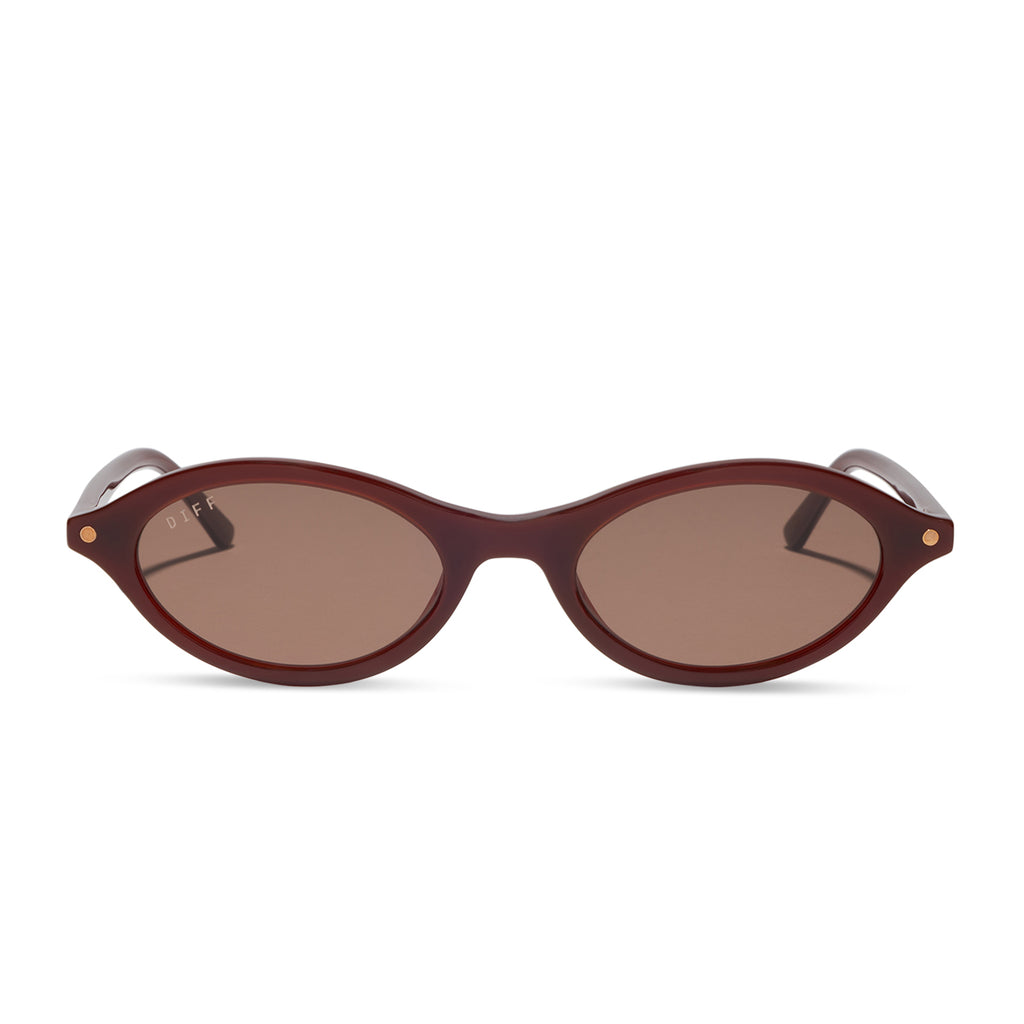 THE CITY - RICH BROWN CRYSTAL + BROWN + SUNGLASSES